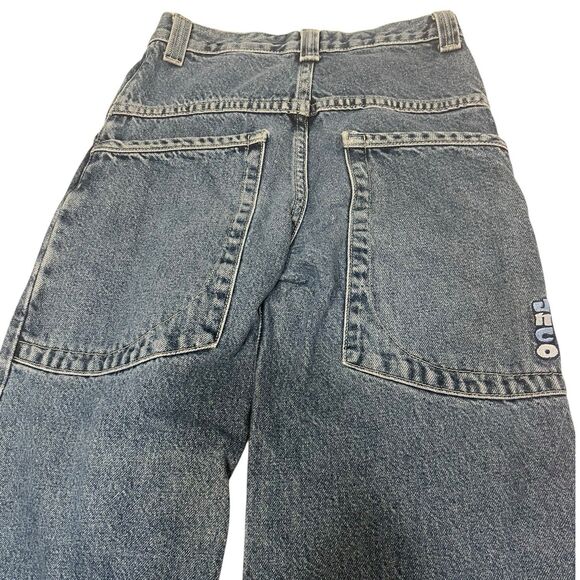 JNCO Gems Glowwy Girls Jeans Sz 10 Y2K Vintage USA Wide Leg Cartoon Embroidered - Picture 11 of 16